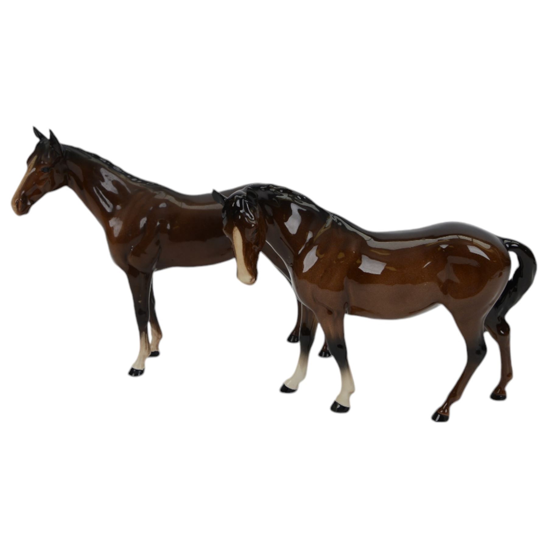 Ten Beswick horse figures, Shetland pony 1648, Foal 915, Connemara etc  