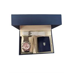 Accurist England Football chronograph alarm wristwatch, boxed