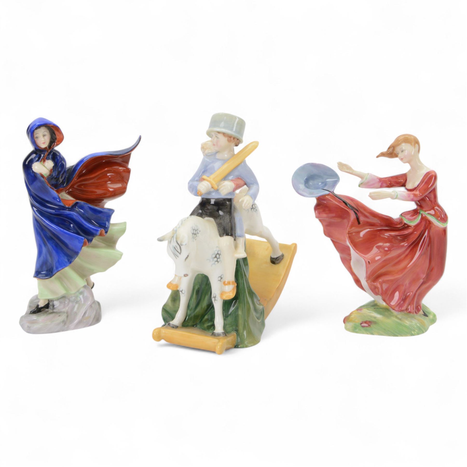 Royal Doulton Figure Hold Tight HN3298, together with May HN2746 and Fiona HN3252