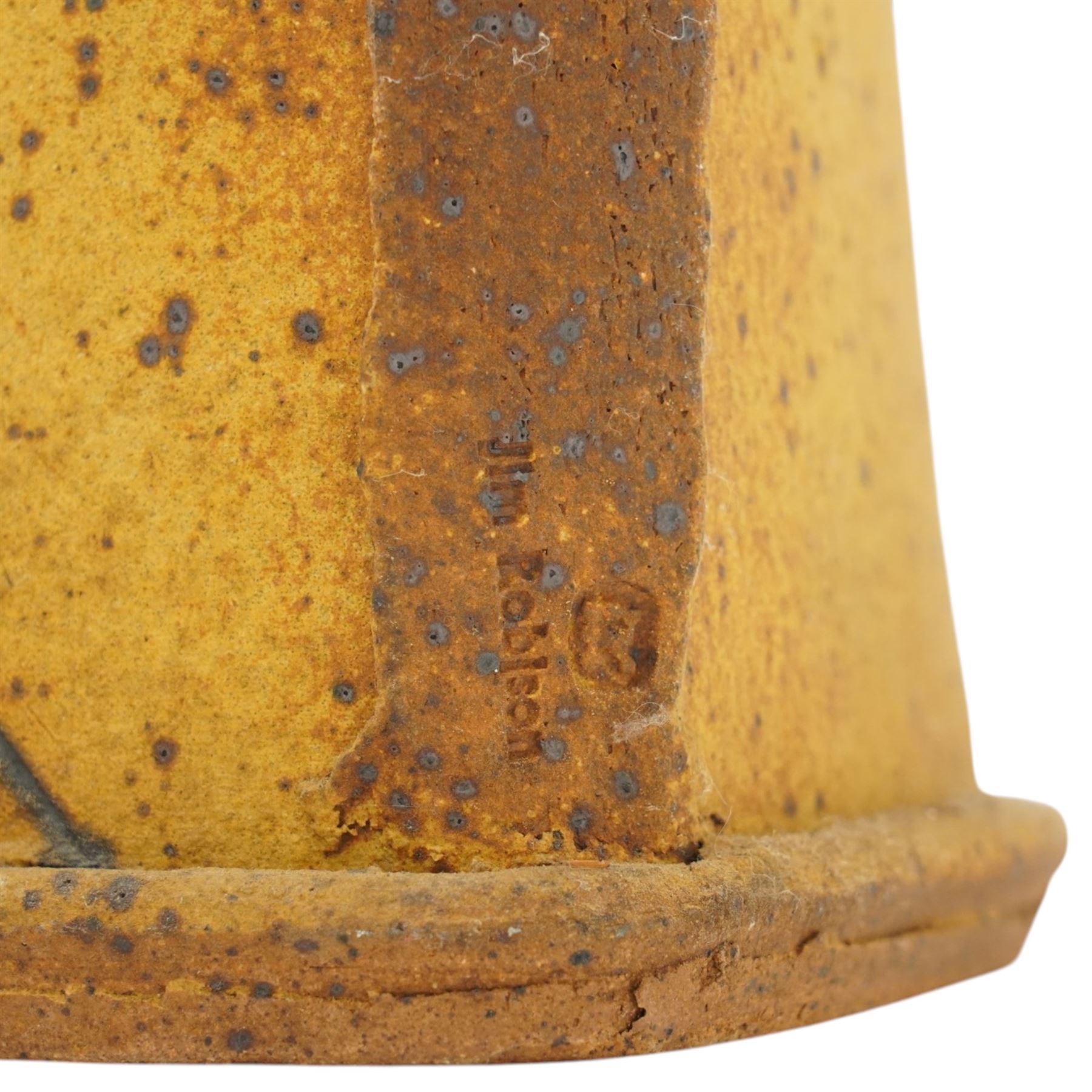 Jim Robison (British 1939-): Floor standing studio pottery vessel, impressed marks near base, H57cm 