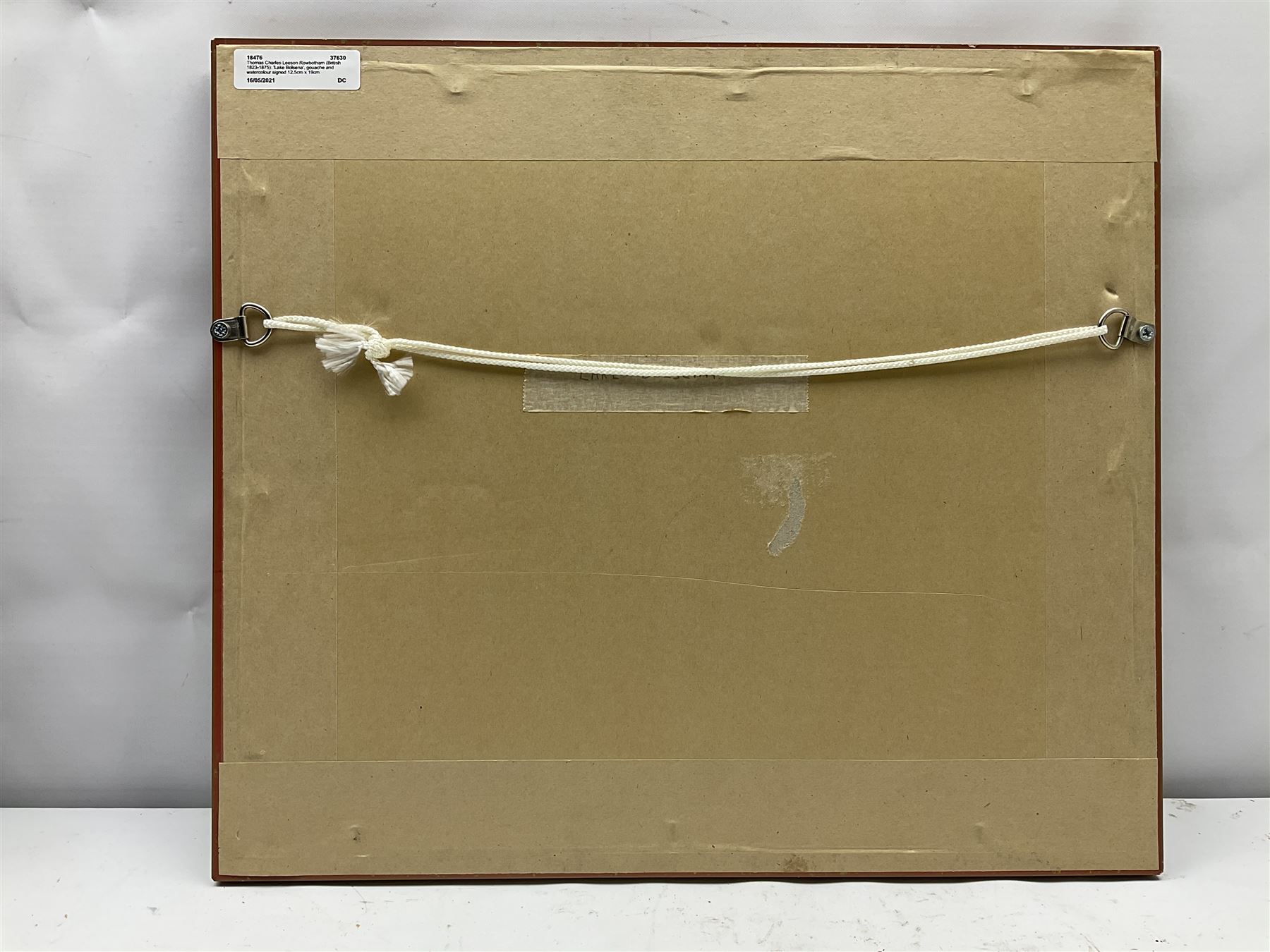 Thomas Charles Leeson Rowbotham (British 1823-1875): 'Lake Bolsena', gouache and watercolour signed 12.5cm x 19cm