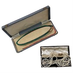 Victorian 15ct gold and enamel locket converted to a brooch, 9ct gold and silver paste ring, silver jewellery including chain and moss agate ring and a collection of costume jewellery