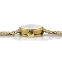  Tissot Stylist 9ct gold bracelet wristwatch no.76054, London 1970  