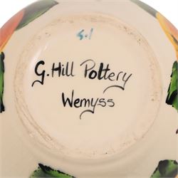 Wemyss Pottery ginger jar, decorated with apples, signed beneath, H18cm
