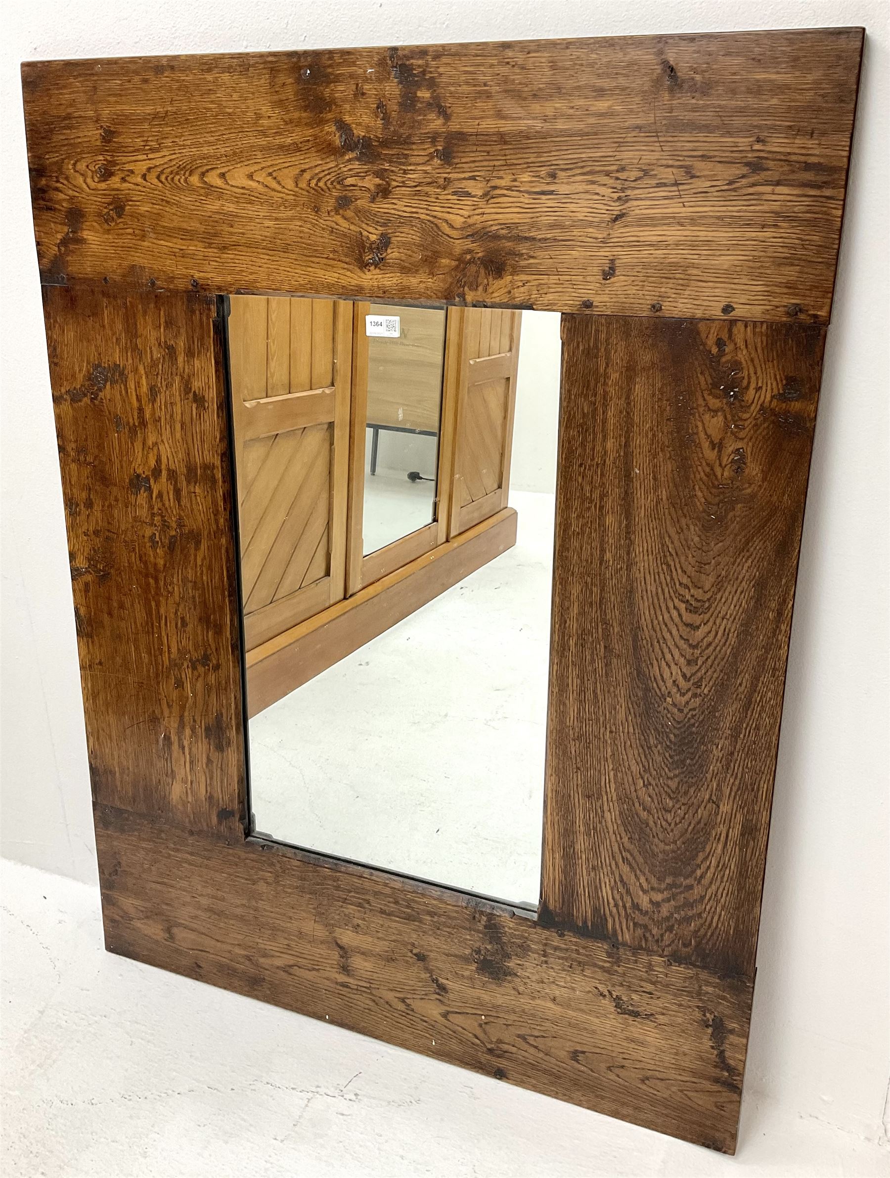 Rustic oak framed rectangular mirror The Furnishings Sale Furniture & Interiors