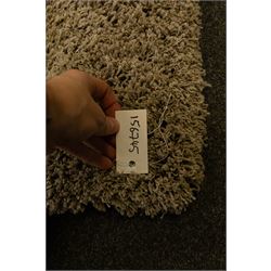 Next Home - large beige coloured cosy twist rug, polyester main with a cotton backing