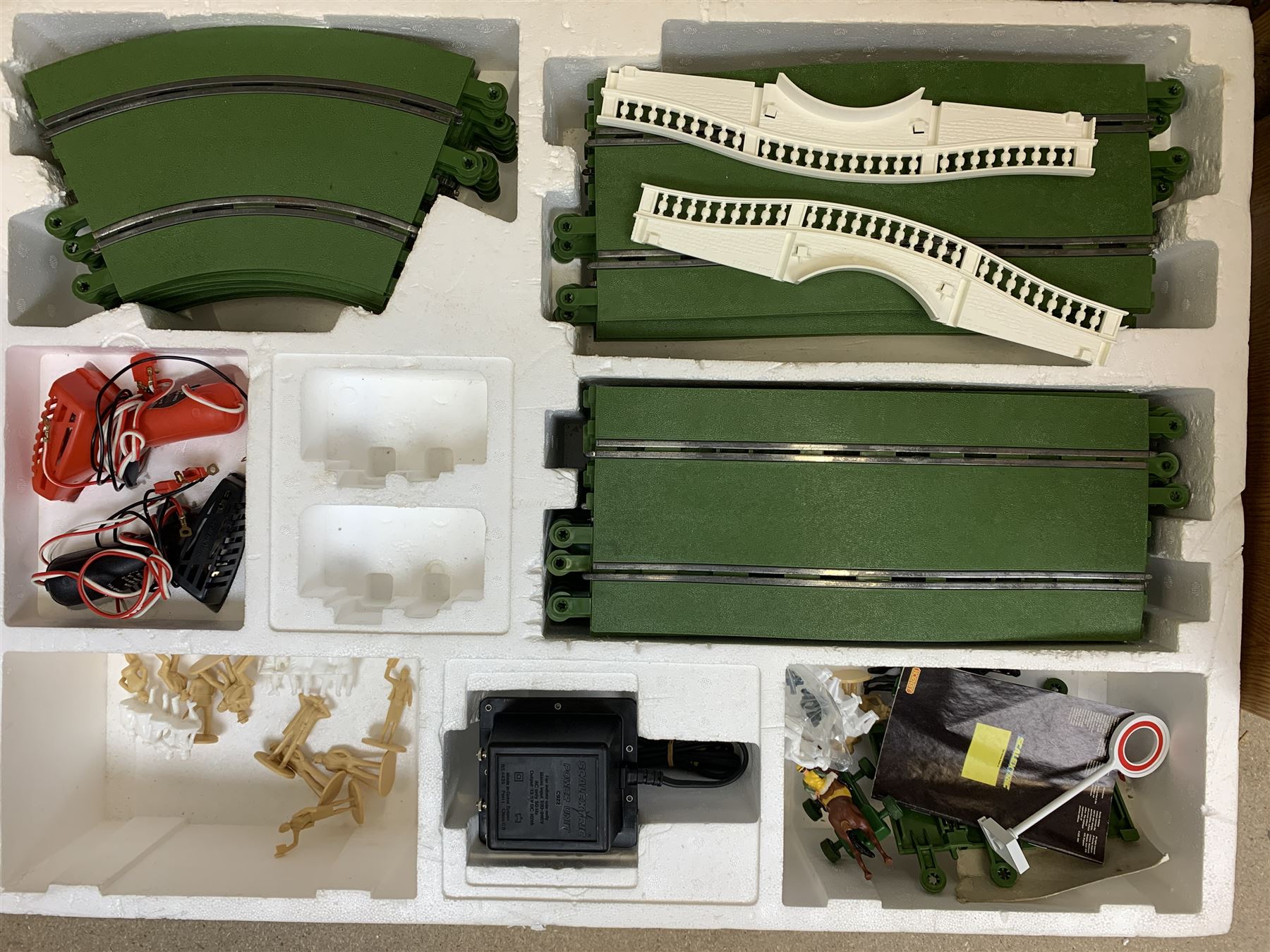 Scalextric, Alpine Rallye, Electric Slot Racing Set Newmarket, Super Saloons, and Night Stages. (4). 