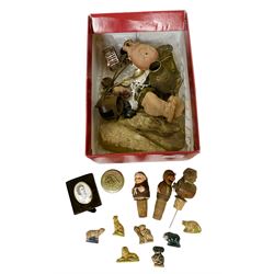 Seven Wade Whimsies, leather falcon hood