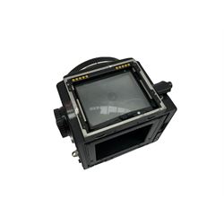 Zenza Bronica ETRS medium format camera body, AE Finder-E Model II, Zenza Bronica Zenzanon MC '1:4 f-40mm' lens, Zenza Bronica Zenzanon MC '1:4.5 f-200mm' lens,  Zenza Bronica Zenzanon MC '1:2.8 f-75mm' lens, and two film backs