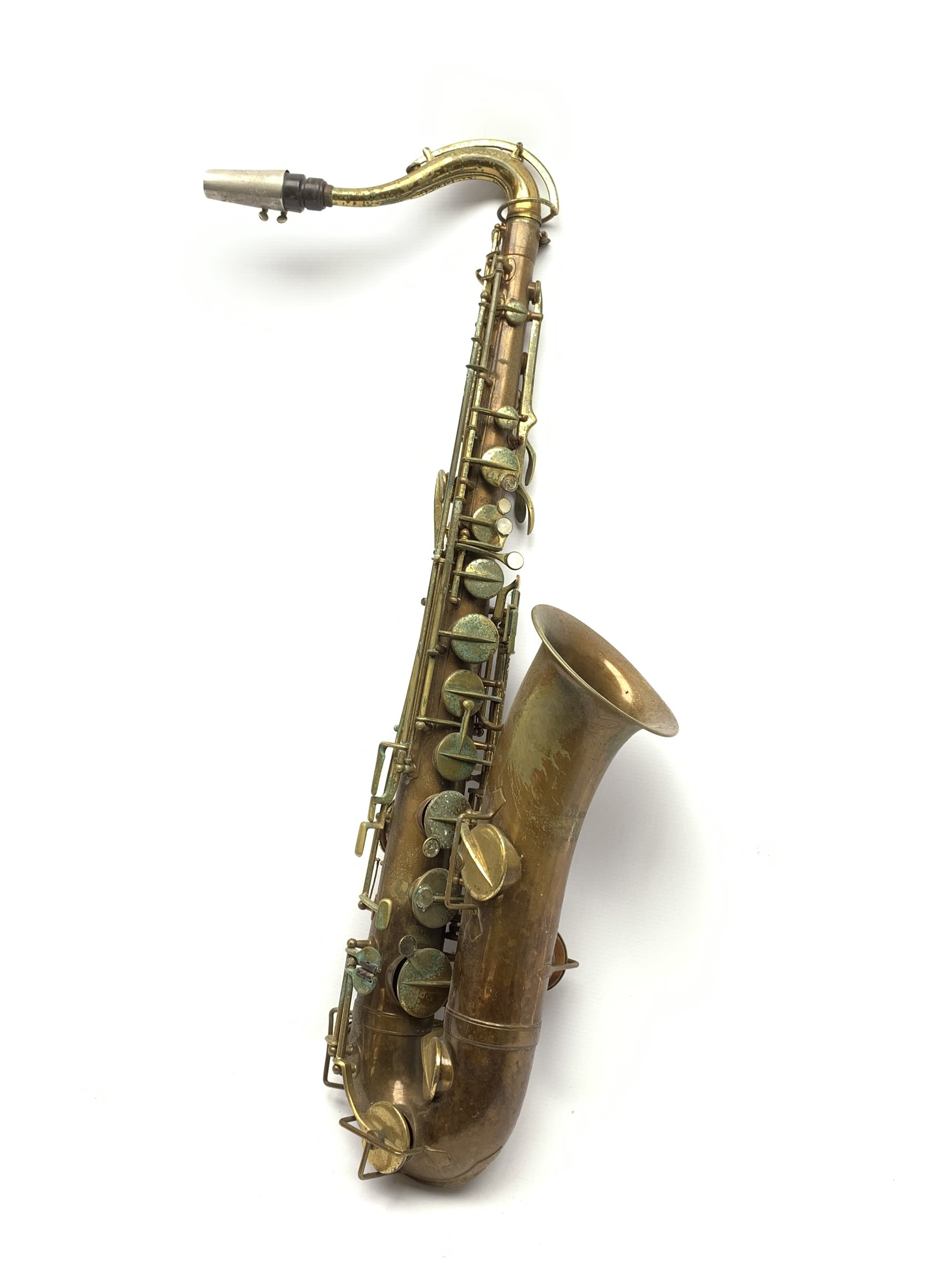 Sioma Paris brass tenor saxophone for restoration or wall display L82cm