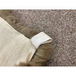 Alpaca rug/wall hanging depicting a gorilla on a cream background 