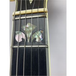 American Gretsch Super Chet semi-acoustic guitar, 1960s/70s, with 'pots' on scratch plate, serial no.5 2071, L111cm overall;  in original hard carrying case  