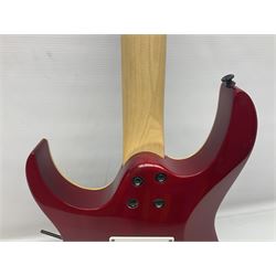 Maverick HSH rock guitar with Floyd Rose tremolo, L100cm overall; in soft carrying case.