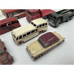 Dinky - sixteen unboxed and playworn die-cast models to include Single Deck Bus, two Atlantean Buses, Ford Transit Van, 10 Ton Army Truck, MGB Sports Car, Telephone Service Van etc 