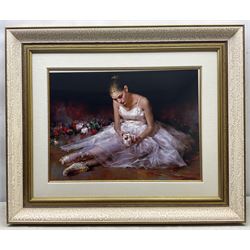 After Stephen Pan (Chinese 1963-): Ballerina and Ballet Shoe, lithograph signed 48cm x 67cm 