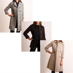 Barbour and Aquascutum - three ladies’ coats, comprising a Barbour Classic Duffle in dark ...