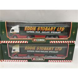 Corgi Eddie Stobart - eight various lorries; nos. 59502, 59503, 59504, 59538, TY87001, 60011 (3-piece set), 59508 & 59601; all boxed (8)