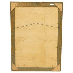Large Louis XV style gilt framed mirror, the rectangular plate within a pierced and moulded surround decorated with foliate scrolls and flowerheads