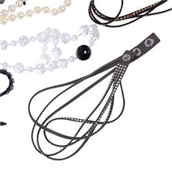 Collection of boxed Swarovski crystal jewellery, including statement necklaces, rings, bracelets and earrings, and a collection of costume jewellery including beaded necklaces