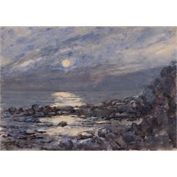 George Farquhar Pennington (British 1872-1961): Robin Hoods Bay and Runswick Bay, four watercolours, one signed with monogram, max 25cm x 35cm (4) (unframed)