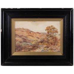 James Ulric Walmsley (British 1860-1954): 'Harwood Dale', watercolour signed, titled on artists label verso 19cm x 28cm 