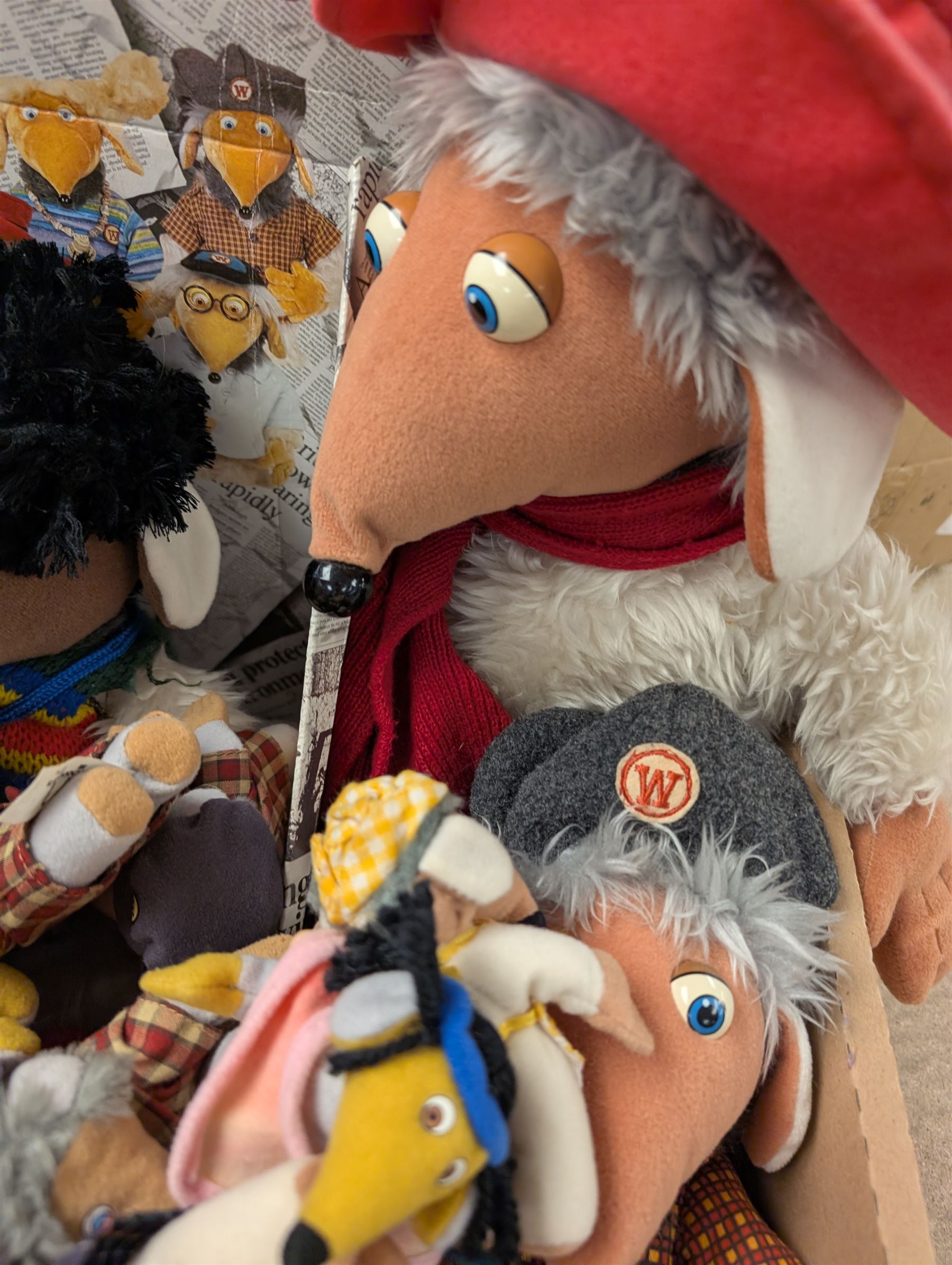 Collection of Womble toys, including First Love and Mcdonalds examples