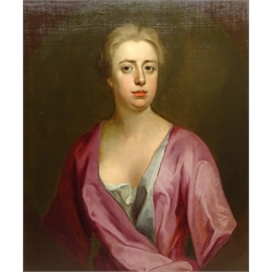 English School (18th Century): Portrait of a Lady, oil on canvas, unsigned, 74cm x 61cm