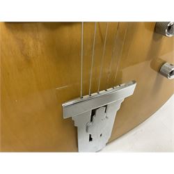 1980s Korean Antoria Jazzstar hollow body electric guitar, in blonde finish with inlaid fretboard, model no E G794, L109cm