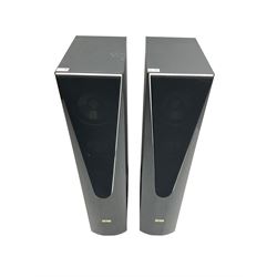 Pair Lake Audio 120W floorstanding speakers in black finish