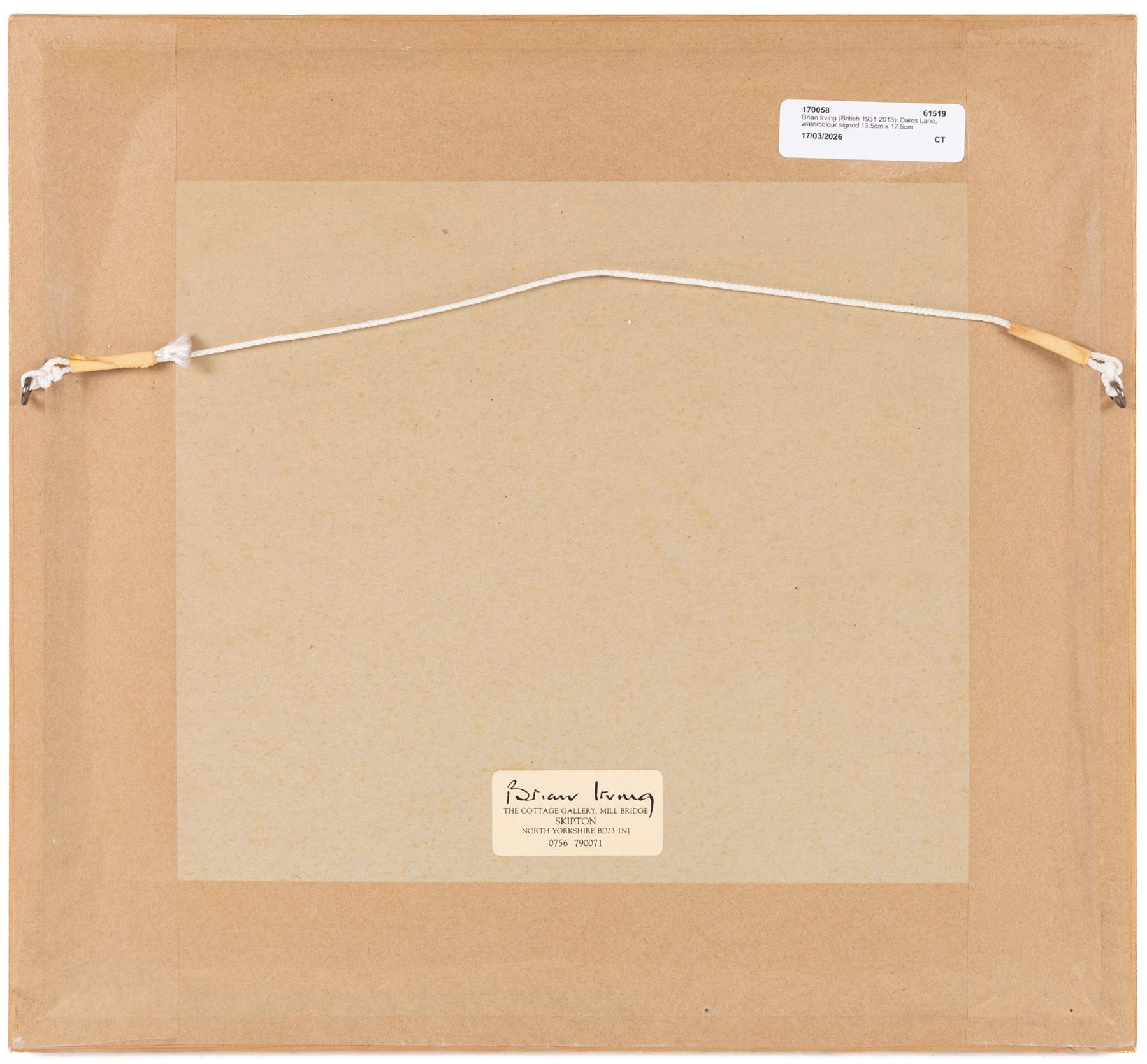 Brian Irving (British 1931-2013): Dales Lane, watercolour signed 13.5cm x 17.5cm 