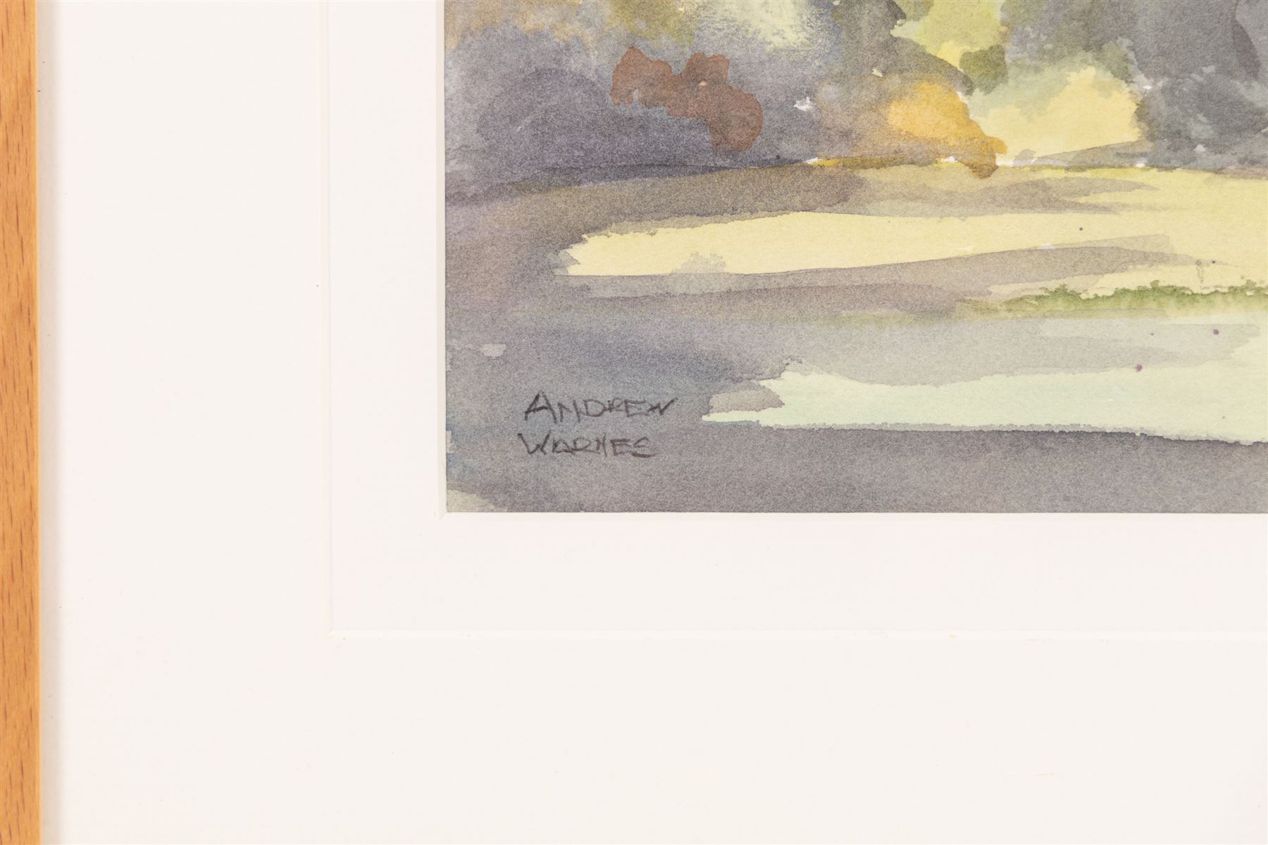Andrew Warnes (East Riding 20th Century): 'Skidby Windmill' 'Burton Agnes Church' 'River Derwent' and another, set of four watercolours signed, mostly titled verso max 35cm x 25cm (4)