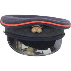 Collection of military caps, including Green Howards forage cap by Herbert Johnson, Officer's Royal Artillery cap by Bates Hatters, Glengarry cap by Mackie and Co etc 