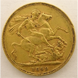  Queen Victoria 1899 gold full sovereign  