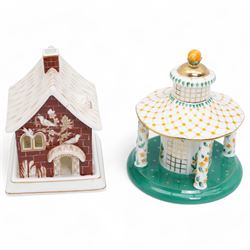 Collection of eight Coalport houses including Village Church, Orange Blossom Cottage, Red House, Swiss Cottage etc
