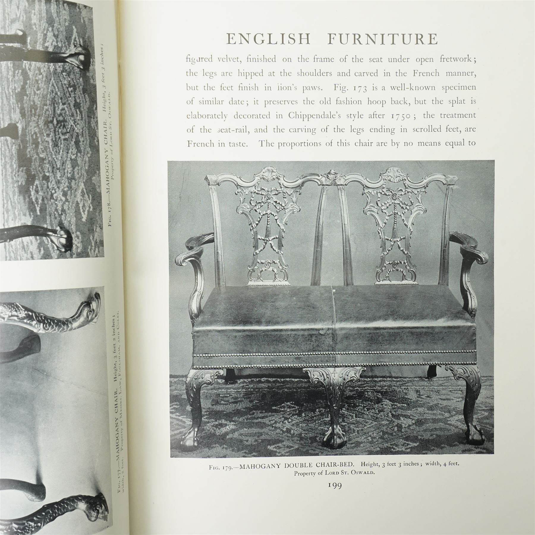 Macquoid, Percy - 'A History of English Furniture' published by Medici Society 1925 and 1928  'Age of Oak', 'Age of Satinwood',  'Age of Walnut' and 'Age of Mahogany'  four volumes with dust wrappers