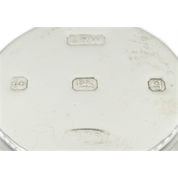  Ex retail: Crystal silver mounted paperweight by L R Watson Birmingham 2006 9cm diameter  