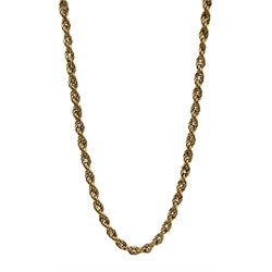 9ct gold rope twist necklace hallmarked, approx 8.3gm