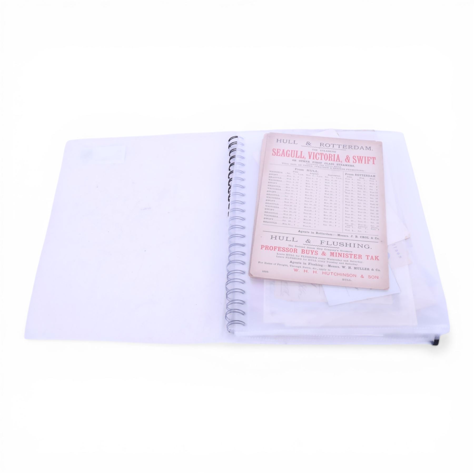 Collection of Hull related ephemera, including share certificates, ledgers, receipts, invoices, etc., many related to shipping