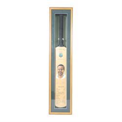 Limited edition signed Sir Garfield Sobers Career Record cricket bat limited edition no. 1of 3, in glazed display case, together with a Sir Garfield Sobers career record montage, with signed miniature bat and four black and white photographs, framed, tallest H97cm
