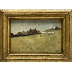 Frederick (Fred) Dade (British 1874-1908): Farmstead, oil on board signed with initials and dated '95, 13cm x 20cm
Provenance: from the estate of Christine Dexter and by descent from Frank Henry Mason's sister Eleanor Marie (Nellie). Fred was a keen yachtsman and together with his brother Ernest and Frank Mason were founder members of Scarborough Yacht Club in 1895