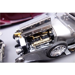  Franklin Mint - four large scale die-cast models of Rolls Royce cars comprising 1925 Silver Ghost, 1929 Phantom I Cabriolet de Ville, 1907 Silver Ghost (small) and 1907 Silver Ghost (large) and Danbury Mint 1938 Rolls Royce Phantom III Sedanca de Ville, all double boxed with certificates (5)  