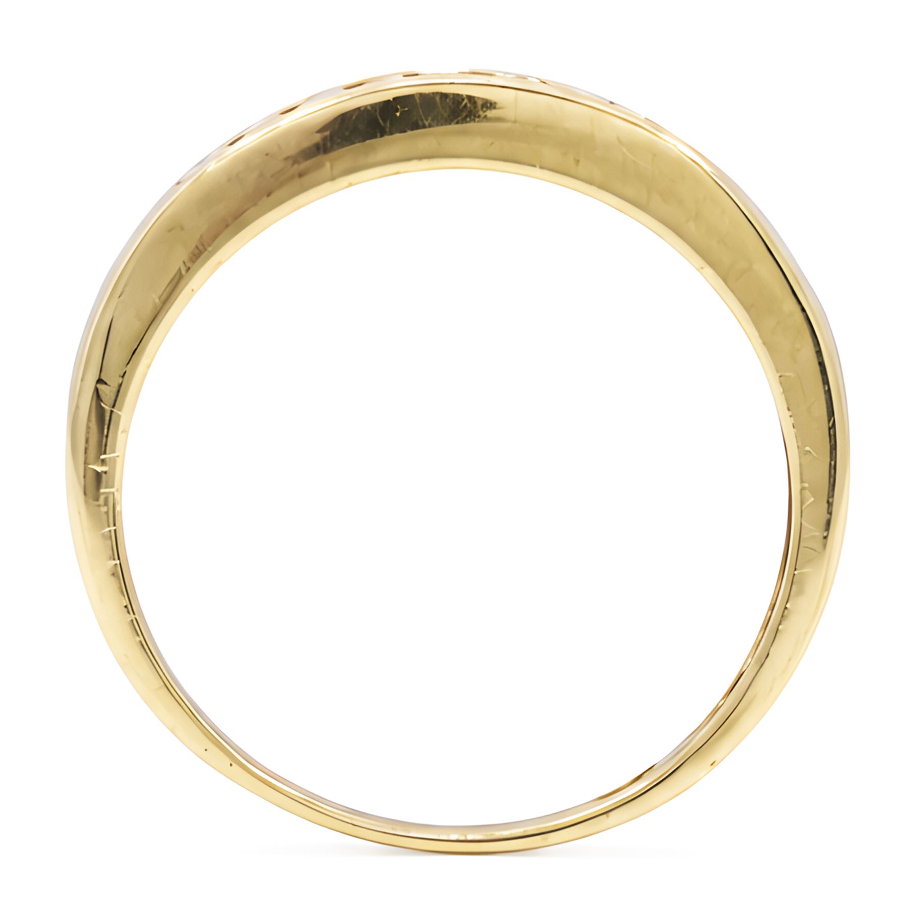 18ct gold diamond half eternity ring, channel set with eleven round brilliant cut diamonds, London 2002, total diamond weight approx 0.35 carat