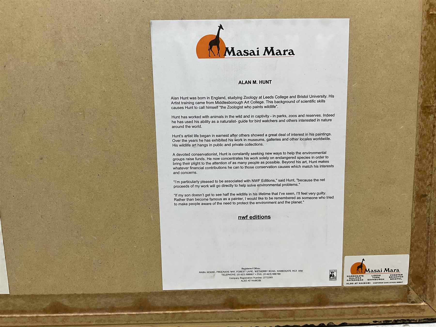 Alan M Hunt (British 1947-): 'Little Princes' - Tiger Cubs, limited edition print signed and numbered 274/450 in pencil 41cm x 56cm; Two Tigers, limited edition monochrome print signed and numbered 593/950 in pencil 20cm x 36cm; together with two further prints of tigers by other artists 23cm x 19cm and 42cm x 53cm (4)