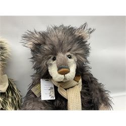 Two; large Charlie Bears, comprising limited edition Sylvester SJ5541, 338/400, and Elijah CB191968, both designed by Isabelle Lee, each with tags 

