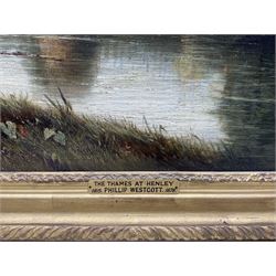 Philip Westcott (British 1815-1878): 'The Thames at Henley', oil on canvas signed and dated 1873, 72cm x 112cm
Provenance: J Leger & Son label verso