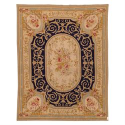 20th-century Aubusson-style woven tapestry wall hanging of rectangular form, the design wi...