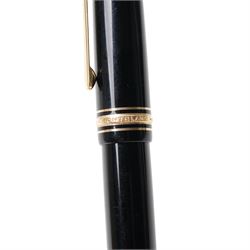 Montblanc - Meisterstuck no.149 fountain pen, with 14ct gold nib stamped 4810 14c 585, with black resin barrel and cap, boxed
