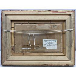 William Matthew Hale (British 1837-1929): Fishing Fleet off the Pier Head, oil on canvas laid on to panel, signed verso 14cm x 24cm 
Provenance: with the David Cross Gallery, Bristol, label verso