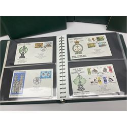 Mostly Queen Elizabeth II Great Britain and Isle of Man stamps including mint examples, housed in various albums, stockbooks and loose, in one box