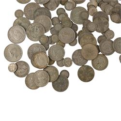 Approximately 560 grams of Great British pre-1947 silver coins